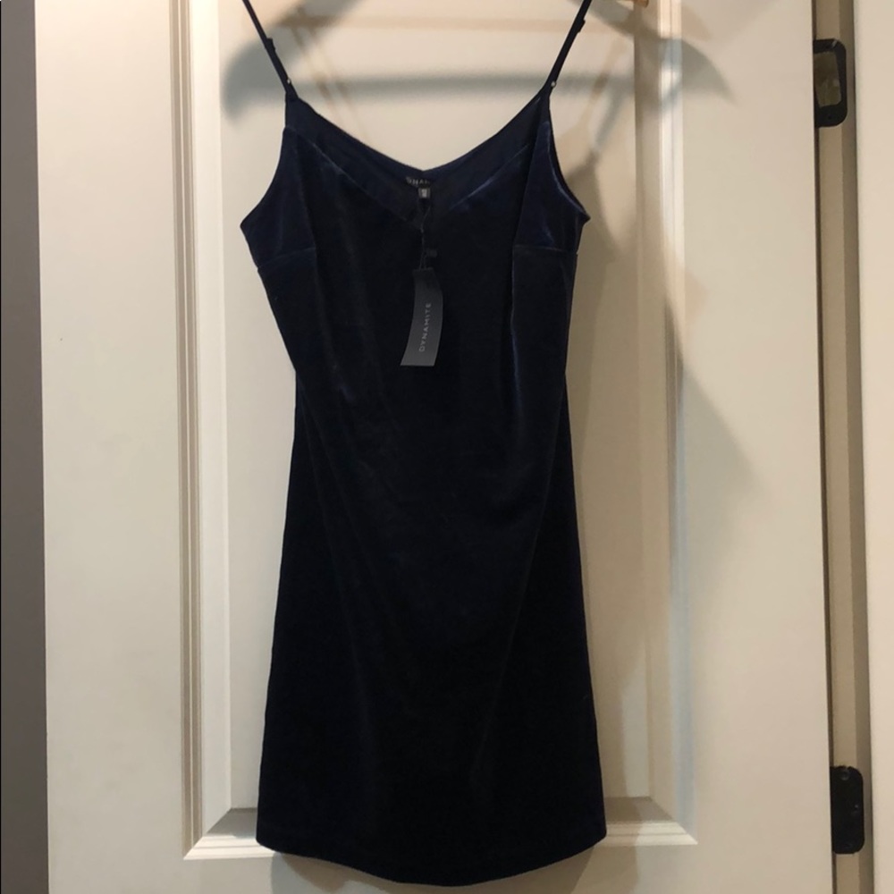 BNWT Dynamite velvet blue dress